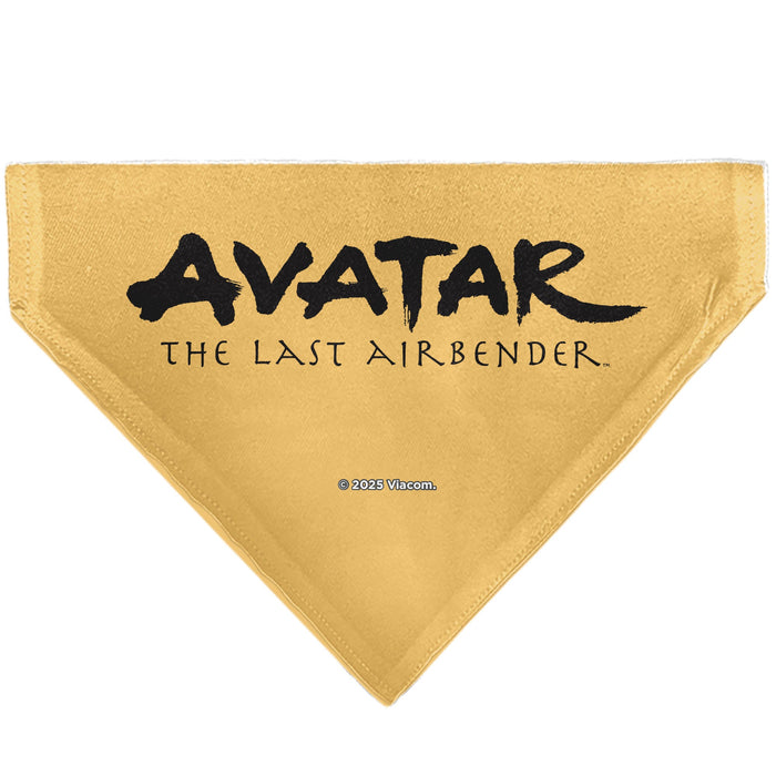 Pet Bandana - AVATAR THE LAST AIRBENDER Action Pose and Title Logo Yellow