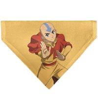 Pet Bandana - AVATAR THE LAST AIRBENDER Action Pose and Title Logo Yellow