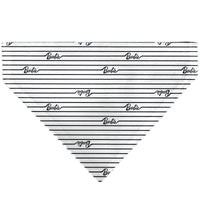 Pet Bandana - BARBIE Script Stripe White/Black
