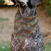 Pet Bandana - Barbie KEN Text Logo and Icons Brown/Multi Color