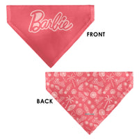 Pet Bandana - Malibu Beach BARBIE Script and Icons Collage Pinks