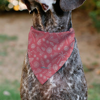 Pet Bandana - Malibu Beach BARBIE Script and Icons Collage Pinks