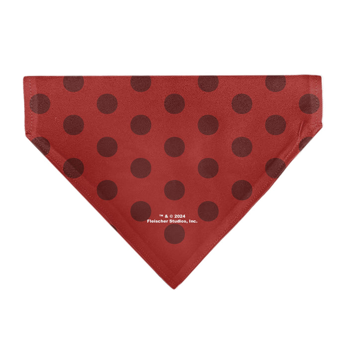 Pet Bandana - Bandana BETTY BOOP Face and Text Polka Dot Reds/Black/White