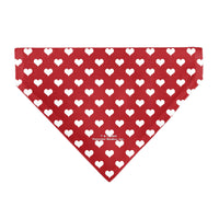 Pet Bandana - Bandana BETTY BOOP Seated Leg Kick Pose and Text Hearts Red/White