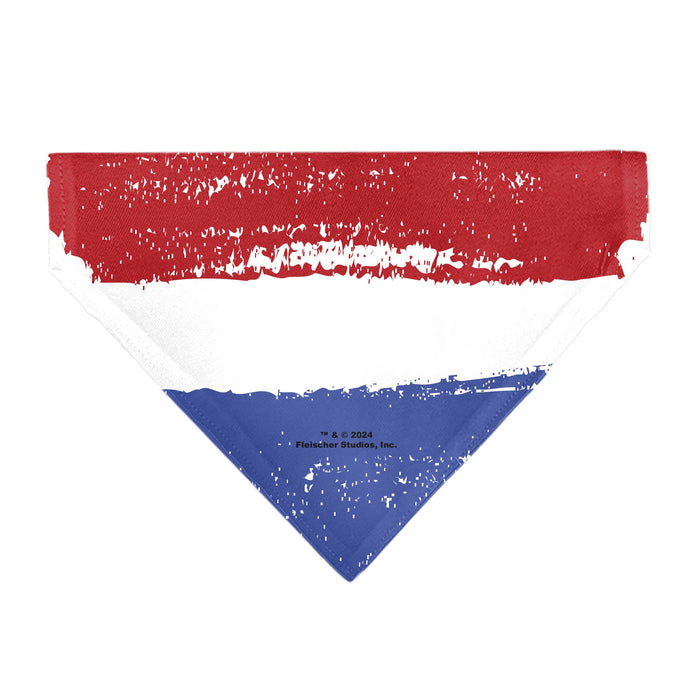 Pet Bandana - Bandana Betty Boop RED WHITE & BOOP Pose Americana Stripe Red/White/Blue/Black