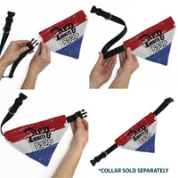 Pet Bandana - Bandana Betty Boop RED WHITE & BOOP Pose Americana Stripe Red/White/Blue/Black