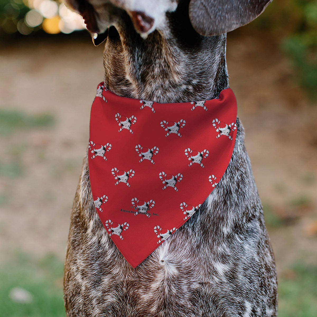 Pet Bandana - Bandana BETTY BOOP Holiday Gift Pose and Santa Betty  Winking Icon Red