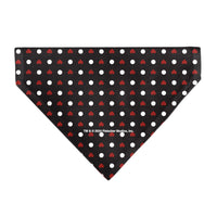 Pet Bandana - Betty Boop Hands on Knees Pose Heart Polka Dot Black/Red/White