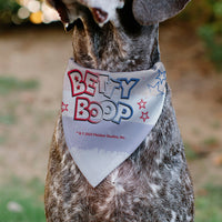 Pet Bandana - Betty Boop Americana Leg Kick Pose White/Red/Blue