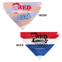 Pet Bandana - Betty Boop RED WHITE & BOOP Stripes Pose White/Red/Blue