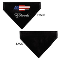 Pet Bandana - CHEVROLET Script and Americana Bowtie Black
