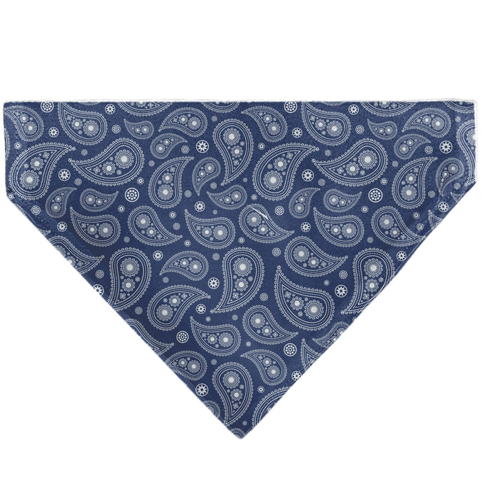 Pet Bandana - CHEVROLET 1940 Bowtie Text Logo Paisley Blue/White