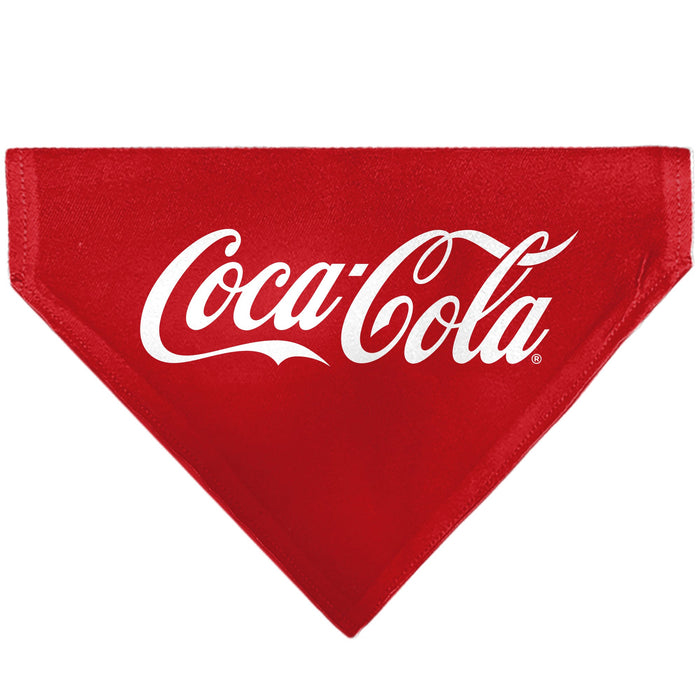 Pet Bandana - COCA-COLA Script Logo Centered Red/White