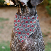 Pet Bandana - DIET COKE Bottle Caps Scattered Grays/White/Red