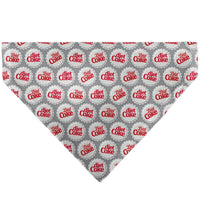 Pet Bandana - DIET COKE Bottle Caps Scattered Grays/White/Red