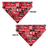 Pet Bandana - Coca-Cola Holiday Sweater Collage Red/Black/White