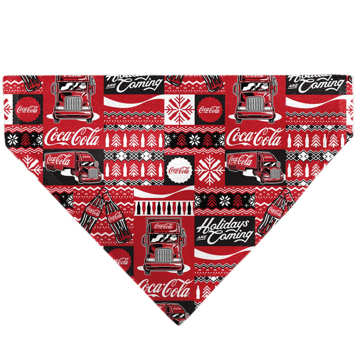 Pet Bandana - Coca-Cola Holiday Sweater Collage Red/Black/White