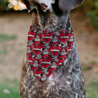 Pet Bandana - Coca-Cola Santa Claus Holiday Poses Stacked Red