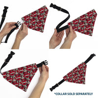 Pet Bandana - Coca-Cola Santa Claus Holiday Poses Stacked Red