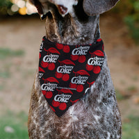 Pet Bandana - CHERRY COKE and Cherries Logo Collage Black/Red/White