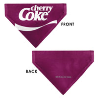 Pet Bandana - CHERRY COKE Wave Logo Burgundy/White