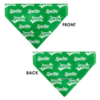 Pet Bandana - SPRITE Logo Repeat Green/White