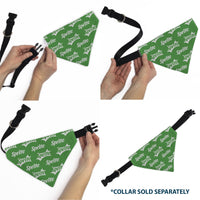Pet Bandana - SPRITE Logo Repeat Green/White