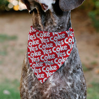 Pet Bandana - Coca-Cola YES COKE YES Text Collage Red/White