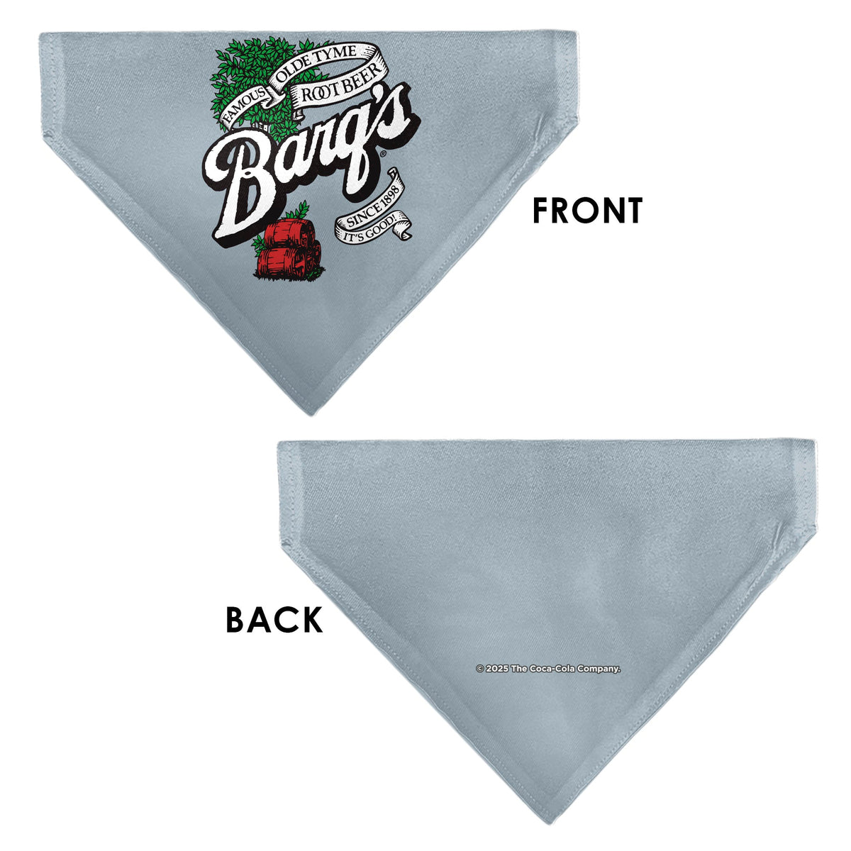 Pet Bandana - BARQ'S OLD TYME ROOT BEER Barrels Logo Gray