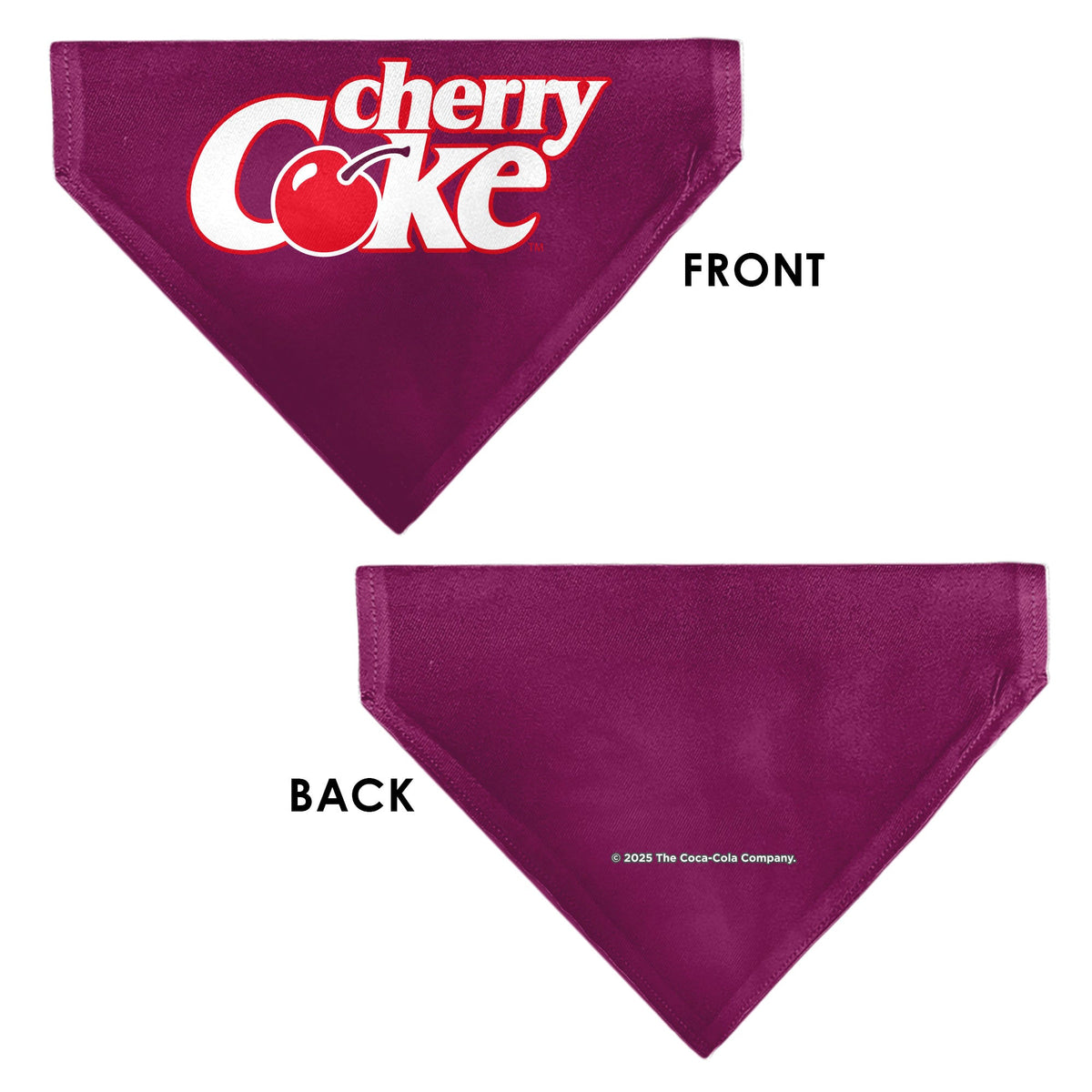 Pet Bandana - CHERRY COKE Cherry Logo Burgundy/Red/White