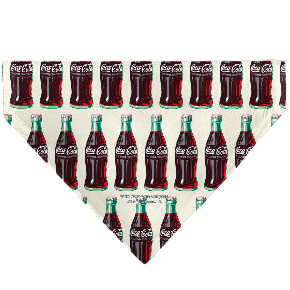 Pet Bandana - Coca-Cola Glass Bottles Collage White