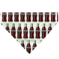 Pet Bandana - Coca-Cola Glass Bottles Collage White