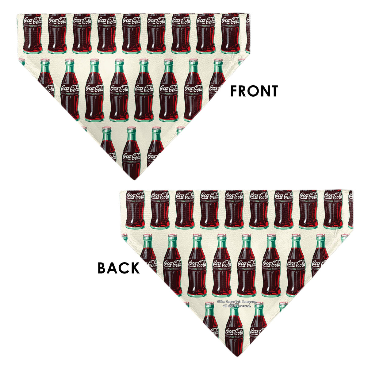 Pet Bandana - Coca-Cola Glass Bottles Collage White