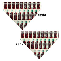 Pet Bandana - Coca-Cola Glass Bottles Collage White