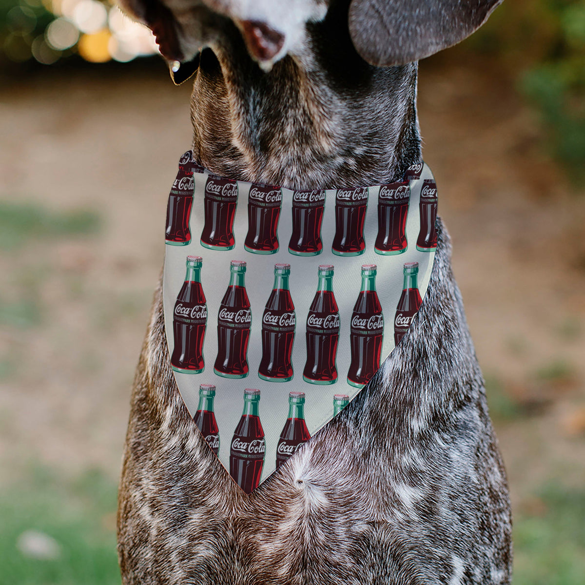 Pet Bandana - Coca-Cola Glass Bottles Collage White