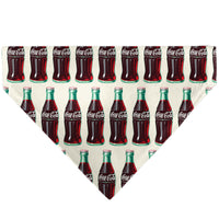 Pet Bandana - Coca-Cola Glass Bottles Collage White