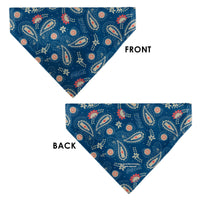 Pet Bandana - COCA-COLA Paisley Bottle Icons Scattered Blues/White/Red