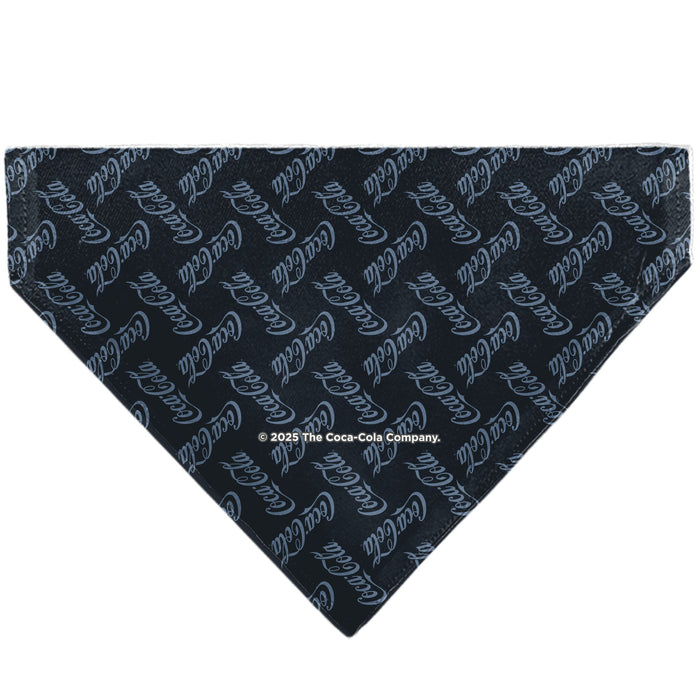 Pet Bandana - COCA-COLA Script Collage Navy/Light Blue