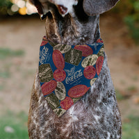 Pet Bandana - Classic COCA-COLA Badges Collage Blue
