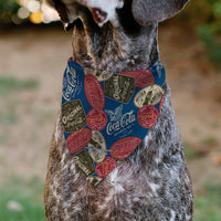 Pet Bandana - Classic COCA-COLA Badges Collage Blue