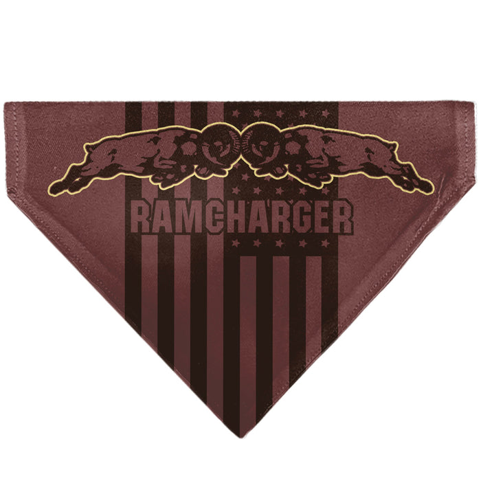 Pet Bandana - RAM CHARGER Americana Browns/Black