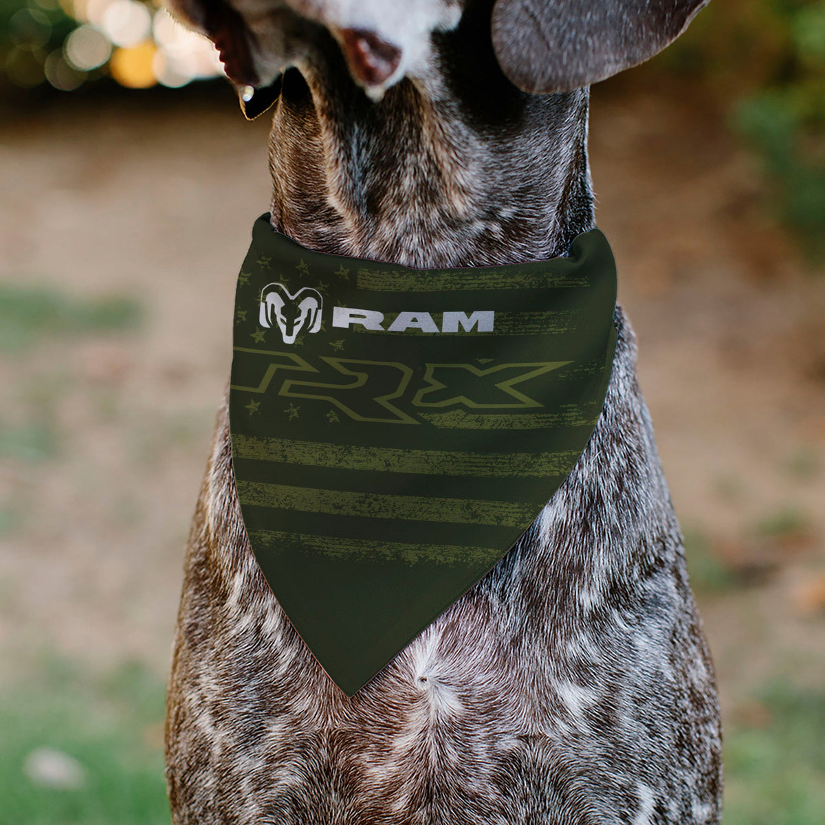 Pet Bandana - RAM TRX Americana Stars and Stripes Weathered Black/Brown/White