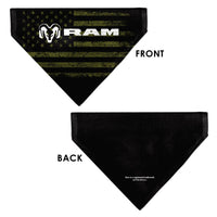 Pet Bandana - RAM Americana Stars and Stripes Weathered Black/Brown/White
