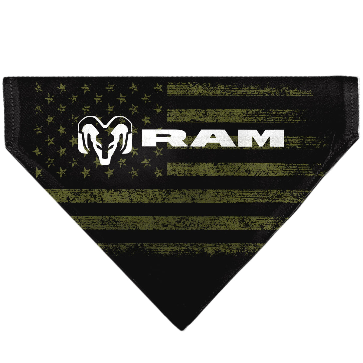 Pet Bandana - RAM Americana Stars and Stripes Weathered Black/Brown/White