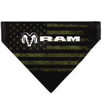 Pet Bandana - RAM Americana Stars and Stripes Weathered Black/Brown/White