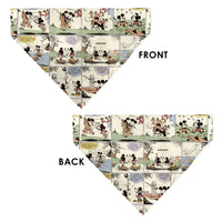 Pet Bandana - Mickey and Minnie Mouse Vintage Comic Strip Scenes