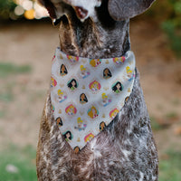 Pet Bandana - Disney Holiday Princess Poses and Icons Beige/Tan/Red