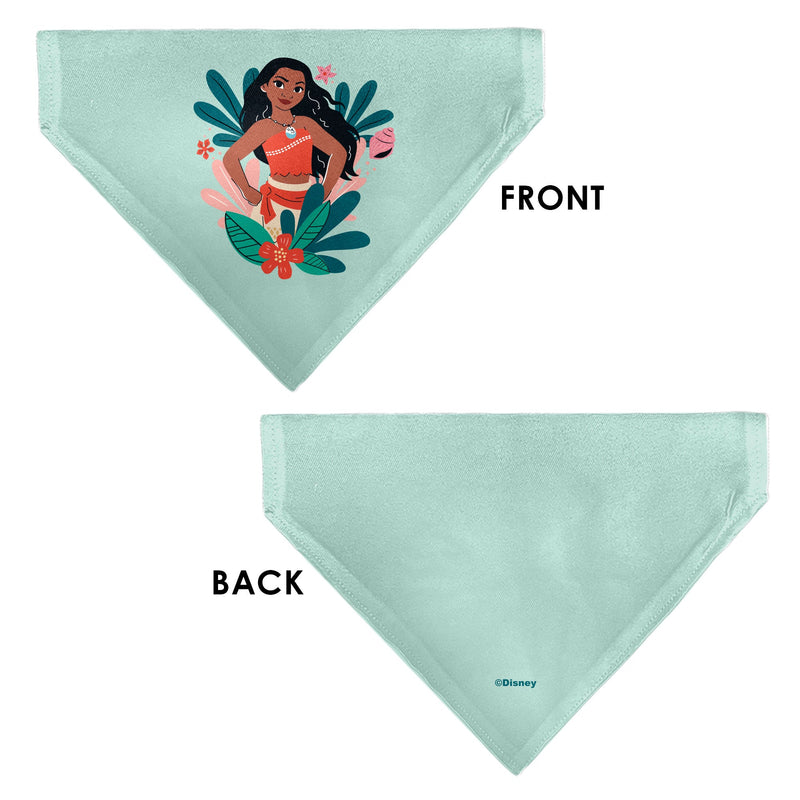 Pet Bandana - Moana Standing Pose and Plants Greens