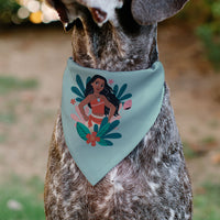 Pet Bandana - Moana Standing Pose and Plants Greens