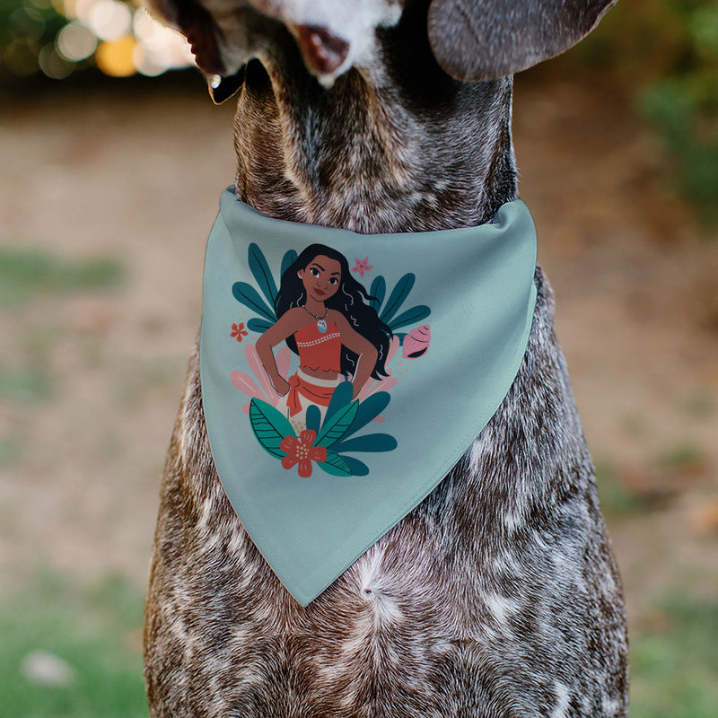 Pet Bandana - Moana Standing Pose and Plants Greens